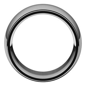 18K Yellow Or White Or Rose Gold Milgrain Stepped-Edge Comfort-Fit Half Round Band