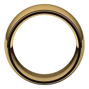 18K Yellow Or White Or Rose Gold Milgrain Stepped-Edge Comfort-Fit Half Round Band