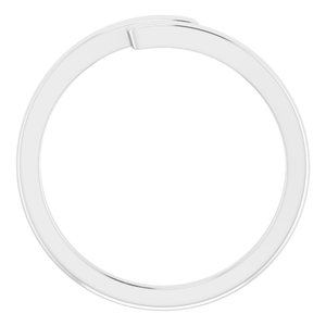 14K White Gold Polished Engravable Bypass Ring Size 7