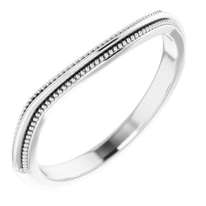 14K White Gold Polished Matching Band Size 7