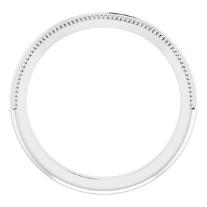 14K White Gold Polished Matching Band Size 7
