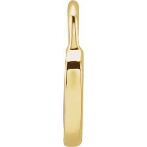 14K Yellow Gold 11.57 X 8.7 Mm Polished Enamel Heart Pendant