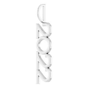 Sterling Silver Polished Vertical Pendant