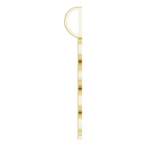 14K Yellow Gold Polished Vertical Pendant