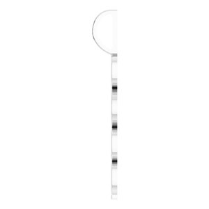 Sterling Silver Polished Vertical Pendant