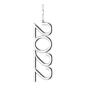 Sterling Silver Polished Vertical Pendant