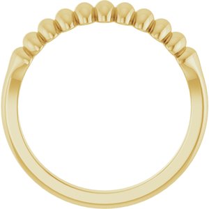 14K Yellow Gold Polished Puffed Metal Ring Size 7