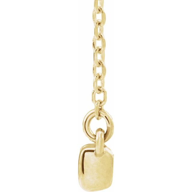 14K Yellow Gold Round 2.5Mm Vs, F+ 16-18 In Polished French-Set Bar Necklace