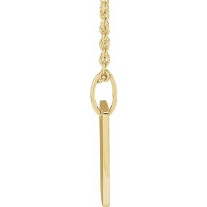 14K Yellow Gold 13.78 X 8 Mm 16-18 In Polished Rectangular Lotus Necklace