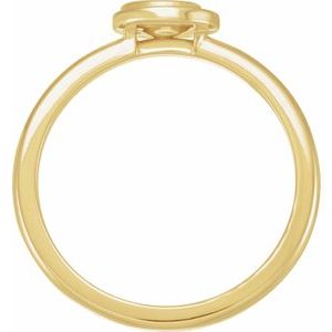 14K Yellow Gold Polished Moon And Star Ring Size 7