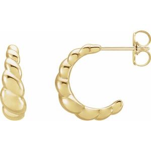 14K Yellow Gold Hoop Earrings