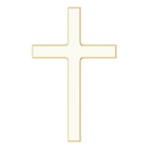 14K Yellow Gold 12 X 7.61 Mm Polished Cross Pendant