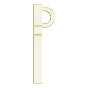 14K Yellow Gold 12 X 7.61 Mm Polished Cross Pendant