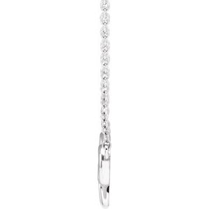 Sterling Silver 18.44 X 8.58 Mm 18 In Polished Nature Inspired Necklace