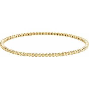 14K Yellow Gold 7 3/4 In Polished Bangle Bracelet