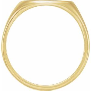 14K Yellow Gold None 12.3 X 9.4 Mm Polished Polished Sacred Heart Signet Ring Size 7