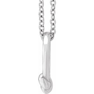 Sterling Silver 11.46 X 10.01 Mm 18 In Polished Metal Circle Knot Necklace