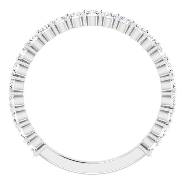 14K Yellow Or White Or Rose Gold Or Platinum Round  I1, G-H Polished Natural Diamond Matching Band, Size 7