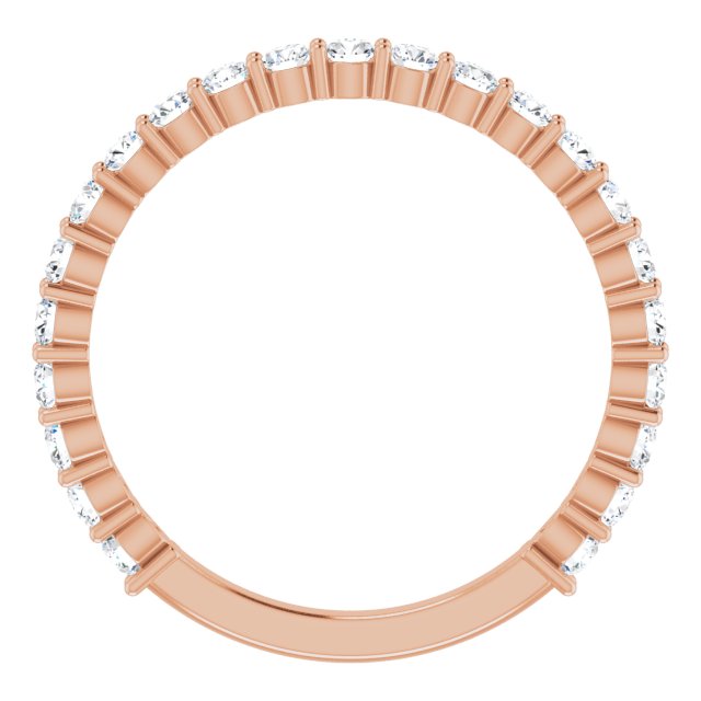 14K Yellow Or White Or Rose Gold Or Platinum Round  I1, G-H Polished Natural Diamond Matching Band, Size 7