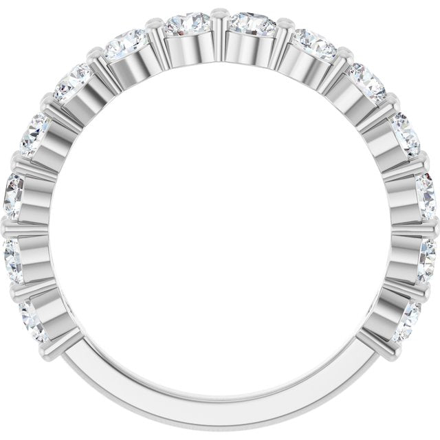 14K Yellow Or White Or Rose Gold Or Platinum Round  I1, G-H Polished Natural Diamond Matching Band, Size 7