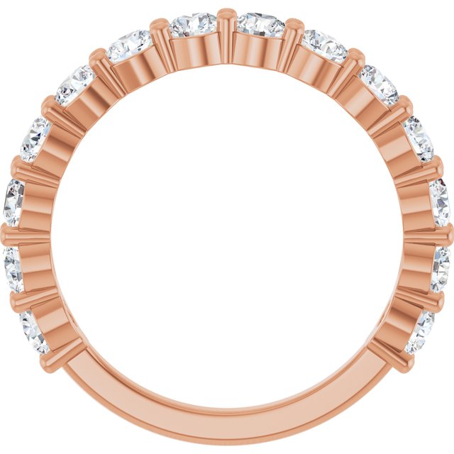 14K Yellow Or White Or Rose Gold Or Platinum Round  I1, G-H Polished Natural Diamond Matching Band, Size 7