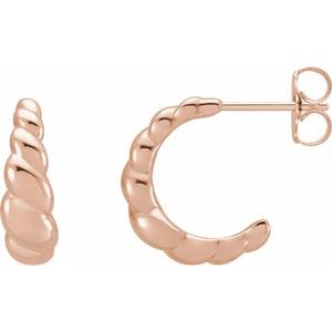 14K Rose Gold Hoop Earrings