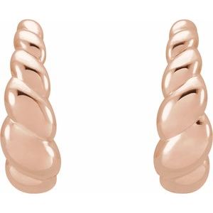 14K Rose Gold Hoop Earrings