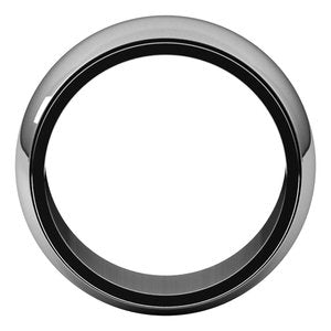 Sterling Silver Milgrain Stepped-Edge Half Round Band