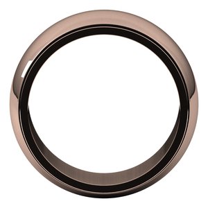 18K Yellow Or White Or Rose Gold Milgrain Stepped-Edge Half Round Band