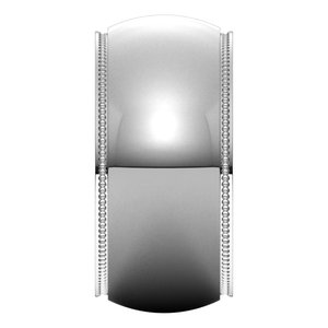 18K Yellow Or White Or Rose Gold Milgrain Stepped-Edge Half Round Band