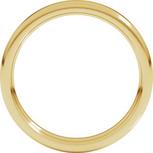 18K Yellow Or White Or Rose Gold Beveled-Edge Comfort-Fit Flat Band