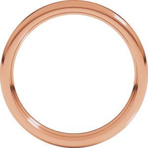 18K Yellow Or White Or Rose Gold Beveled-Edge Comfort-Fit Flat Band