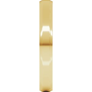 18K Yellow Or White Or Rose Gold Beveled-Edge Comfort-Fit Flat Band