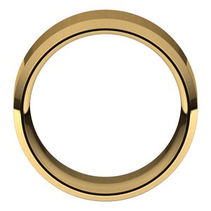14K Yellow Gold 11 Mm Beveled-Edge Comfort-Fit Band Size 10