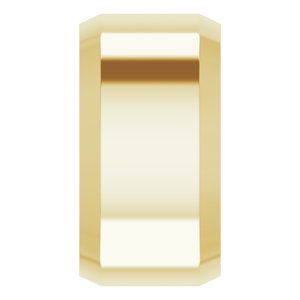18K Yellow Or White Or Rose Gold Beveled-Edge Comfort-Fit Flat Band