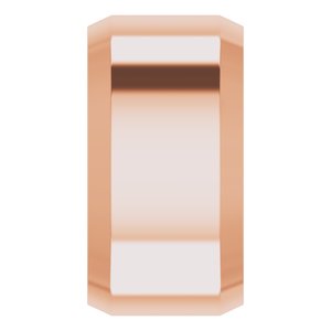 18K Yellow Or White Or Rose Gold Beveled-Edge Comfort-Fit Flat Band