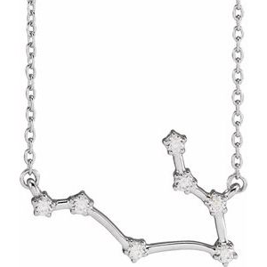 14K White Gold Round 1.7 Mm I1, H+ 16-18 In Polished Natural Diamond Necklace