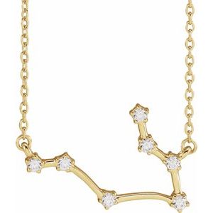 14K Yellow Gold Round 1.7 Mm I1, H+ 16-18 In Polished Natural Diamond Necklace