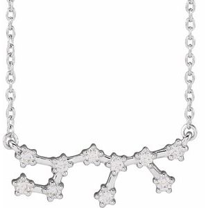 14K White Gold Round 1.75 Mm I1, H+ 16-18 In Polished Natural Diamond Necklace