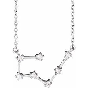 14K White Gold Round 1.75 Mm I1, H+ 16-18 In Polished Natural Diamond Necklace