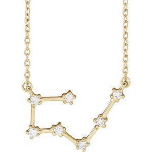 14K Yellow Gold Round 1.75 Mm I1, H+ 16-18 In Polished Natural Diamond Necklace