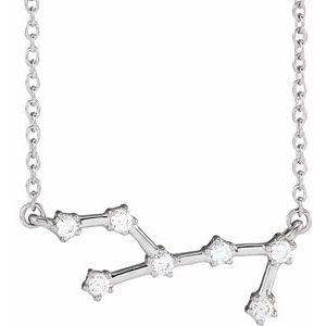 14K White Gold Round 1.7 Mm I1, H+ 16-18 In Polished Natural Diamond Necklace
