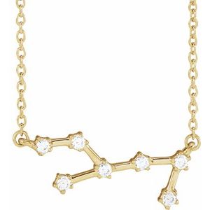 14K Yellow Gold Round 1.7 Mm I1, H+ 16-18 In Polished Natural Diamond Necklace
