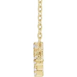 14K Yellow Gold Round 1.7 Mm I1, H+ 16-18 In Polished Natural Diamond Necklace