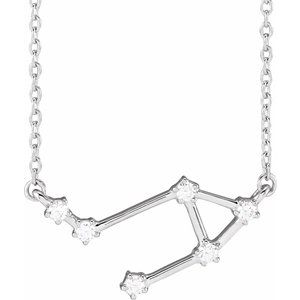 14K White Gold Round 1.7 Mm I1, H+ 16-18 In Polished Natural Diamond Necklace