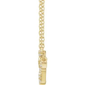 14K Yellow Or White Gold Round 1.8 Mm I1, G-H 16-18 In Polished 1/8 Ctw Natural Diamond Cancer Necklace
