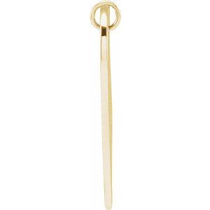 14K Yellow Gold 20.02 X 17.15 Mm Polished Elongated Heart With Evil Eye Pendant