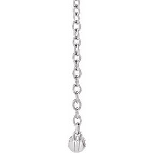 14K White Gold Pearl 3 Mm  Cultured White Freshwater Pearl Circle Necklace, Length: 18 In
