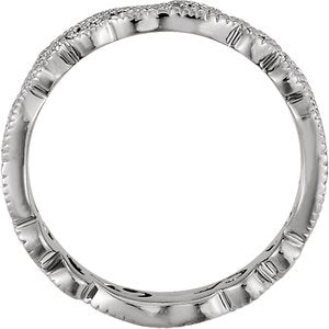 Sterling Silver 4.5 Mm Polished Scroll Band Size 6.5
