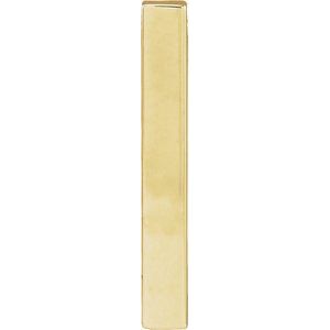 10K Yellow Or White Gold Polished Engravable Four-Sided Vertical Bar Slide Pendant